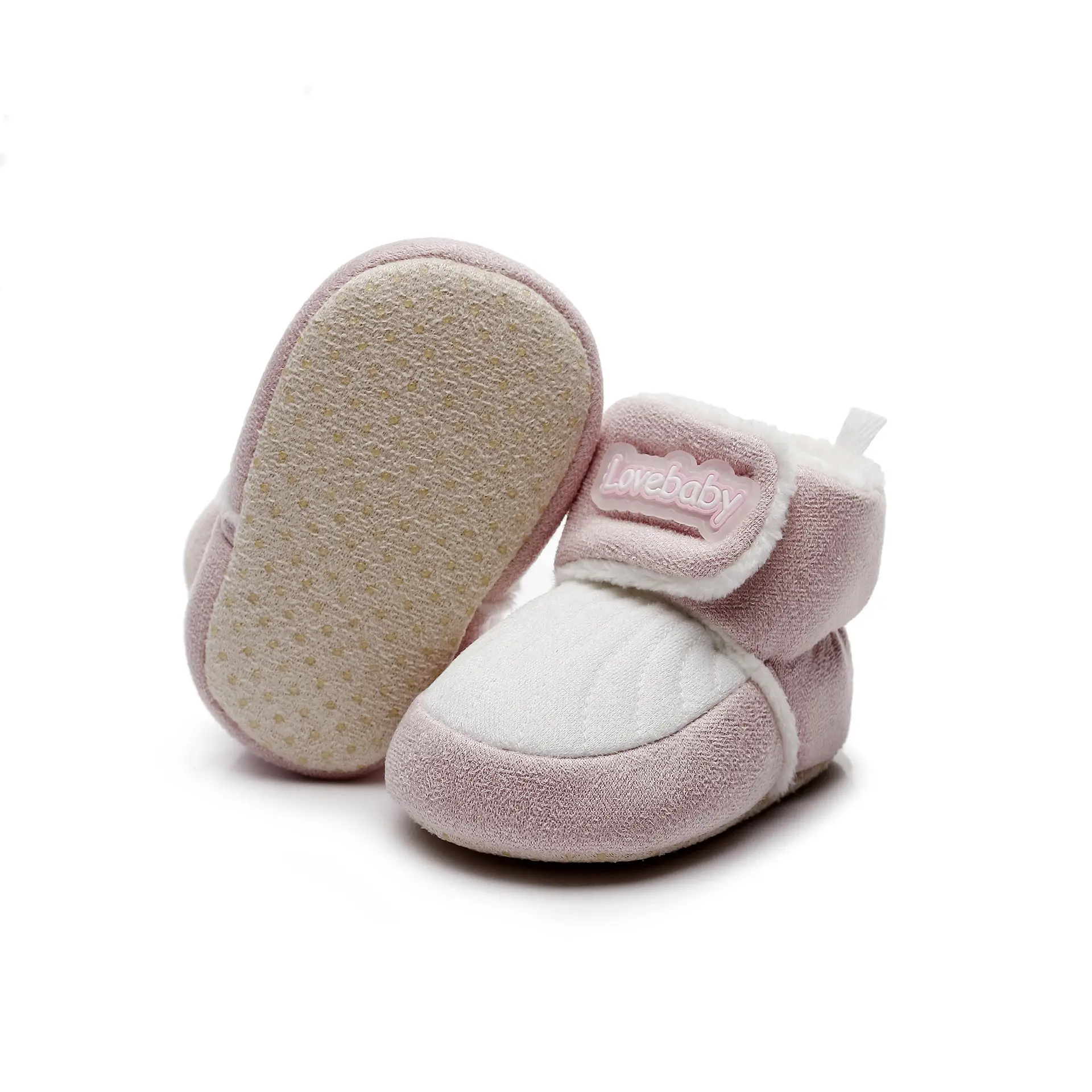 Pink Lace Baby Shoes for 0-1 Years All-In-One Soft Sole