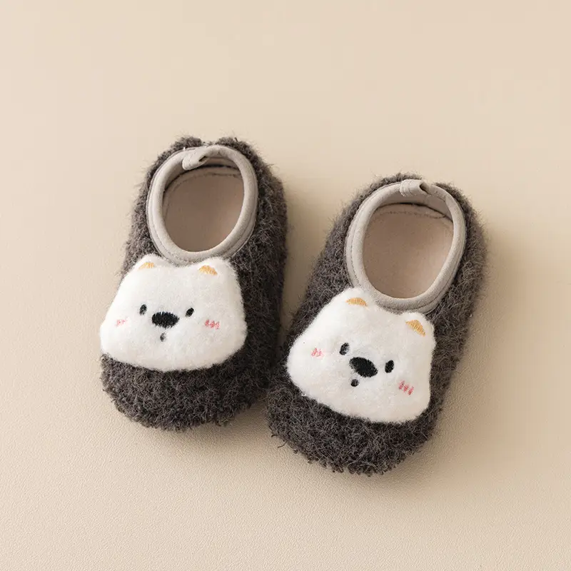Cute Fleece Lined Toddler Socks & Shoes Set