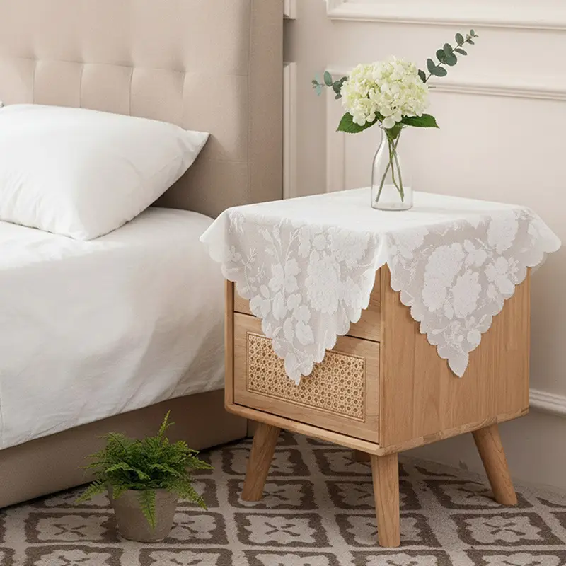 Lace Cloth Washing Machine Tv Refrigerator Microwave Oven Bedside Cover Dust Cover Multi-Purpose Square Towel Cover