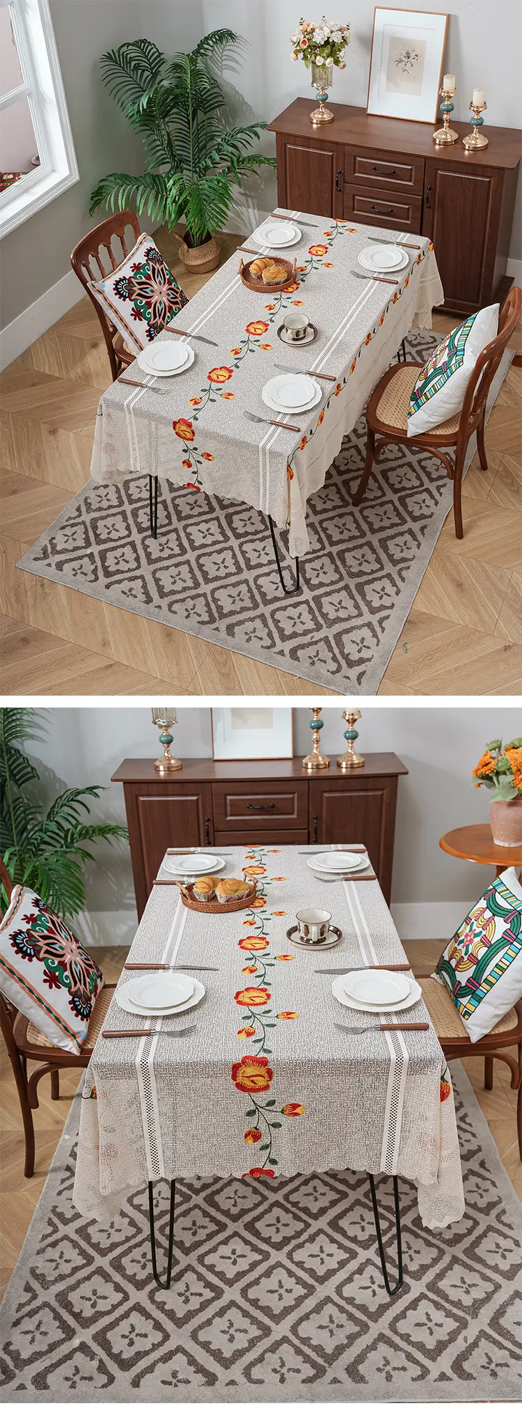 Lace Cloth Washing Machine Tv Refrigerator Microwave Oven Bedside Cover Dust Cover Multi-Purpose Square Towel Cover — feature 12