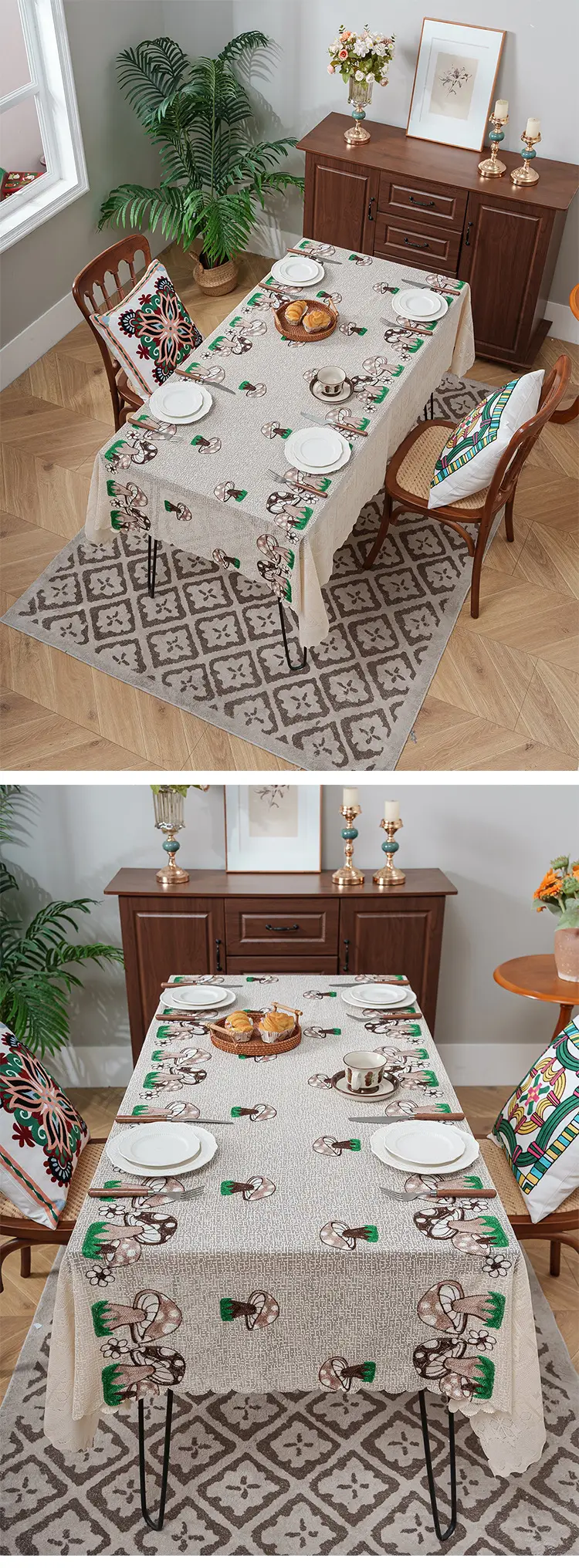 Lace Cloth Washing Machine Tv Refrigerator Microwave Oven Bedside Cover Dust Cover Multi-Purpose Square Towel Cover — feature 15