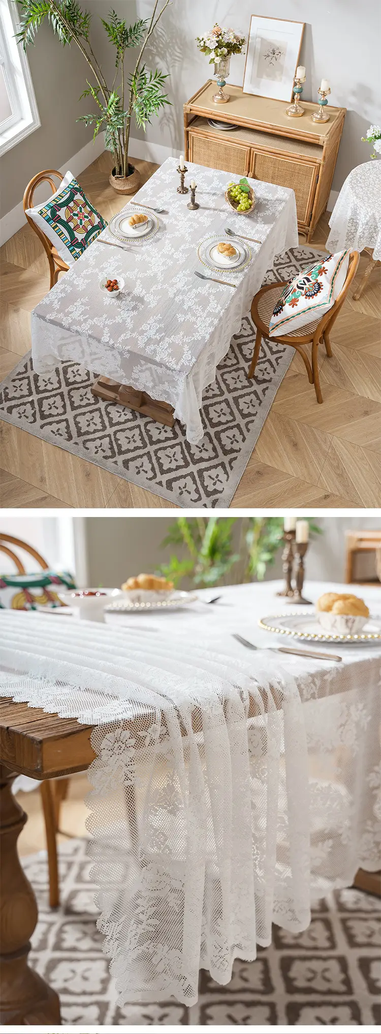 Lace Cloth Washing Machine Tv Refrigerator Microwave Oven Bedside Cover Dust Cover Multi-Purpose Square Towel Cover — feature 19