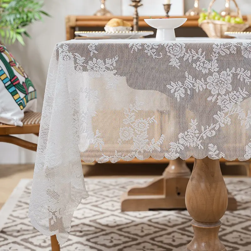 Lace Cloth Washing Machine Tv Refrigerator Microwave Oven Bedside Cover Dust Cover Multi-Purpose Square Towel Cover