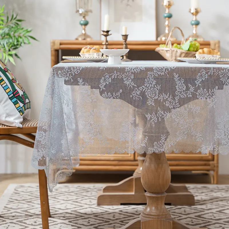 Lace Cloth Washing Machine Tv Refrigerator Microwave Oven Bedside Cover Dust Cover Multi-Purpose Square Towel Cover