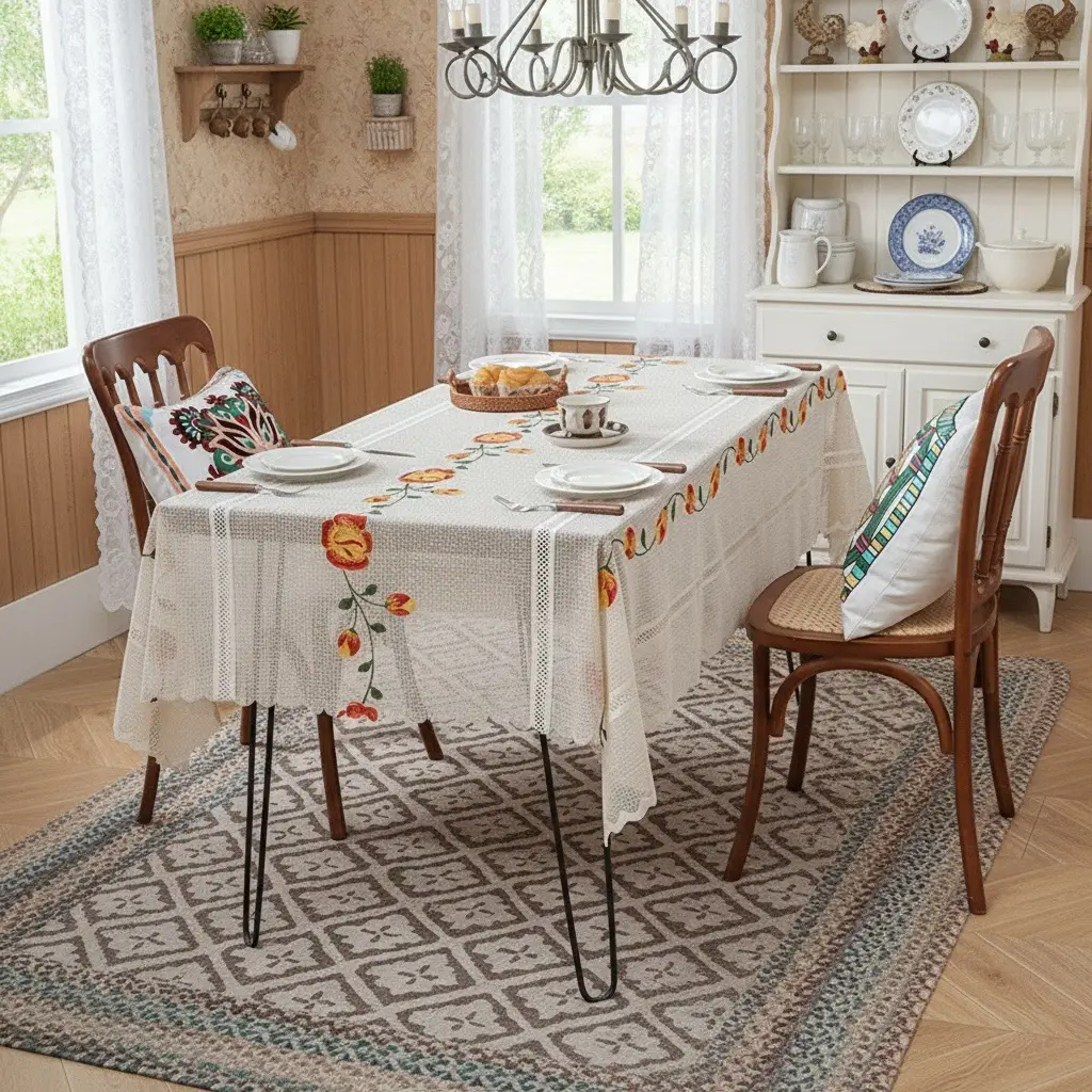 Lace Cloth Washing Machine Tv Refrigerator Microwave Oven Bedside Cover Dust Cover Multi-Purpose Square Towel Cover