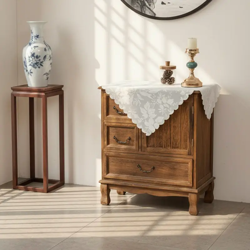 Lace Cloth Washing Machine Tv Refrigerator Microwave Oven Bedside Cover Dust Cover Multi-Purpose Square Towel Cover