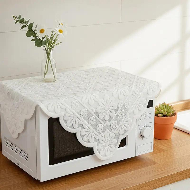 Lace Cloth Washing Machine Tv Refrigerator Microwave Oven Bedside Cover Dust Cover Multi-Purpose Square Towel Cover