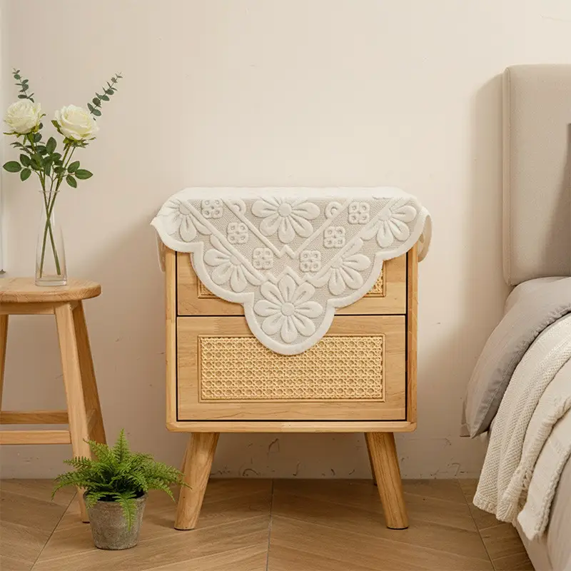 Lace Cloth Washing Machine Tv Refrigerator Microwave Oven Bedside Cover Dust Cover Multi-Purpose Square Towel Cover