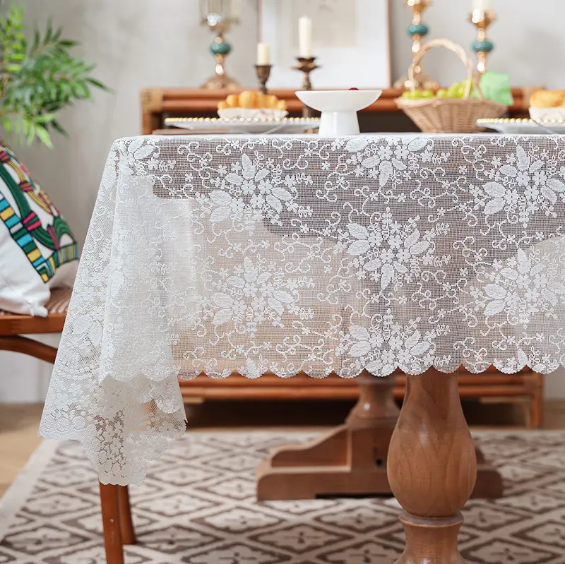 Lace Cloth Washing Machine Tv Refrigerator Microwave Oven Bedside Cover Dust Cover Multi-Purpose Square Towel Cover