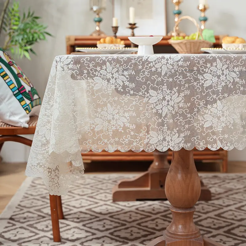Lace Cloth Washing Machine Tv Refrigerator Microwave Oven Bedside Cover Dust Cover Multi-Purpose Square Towel Cover
