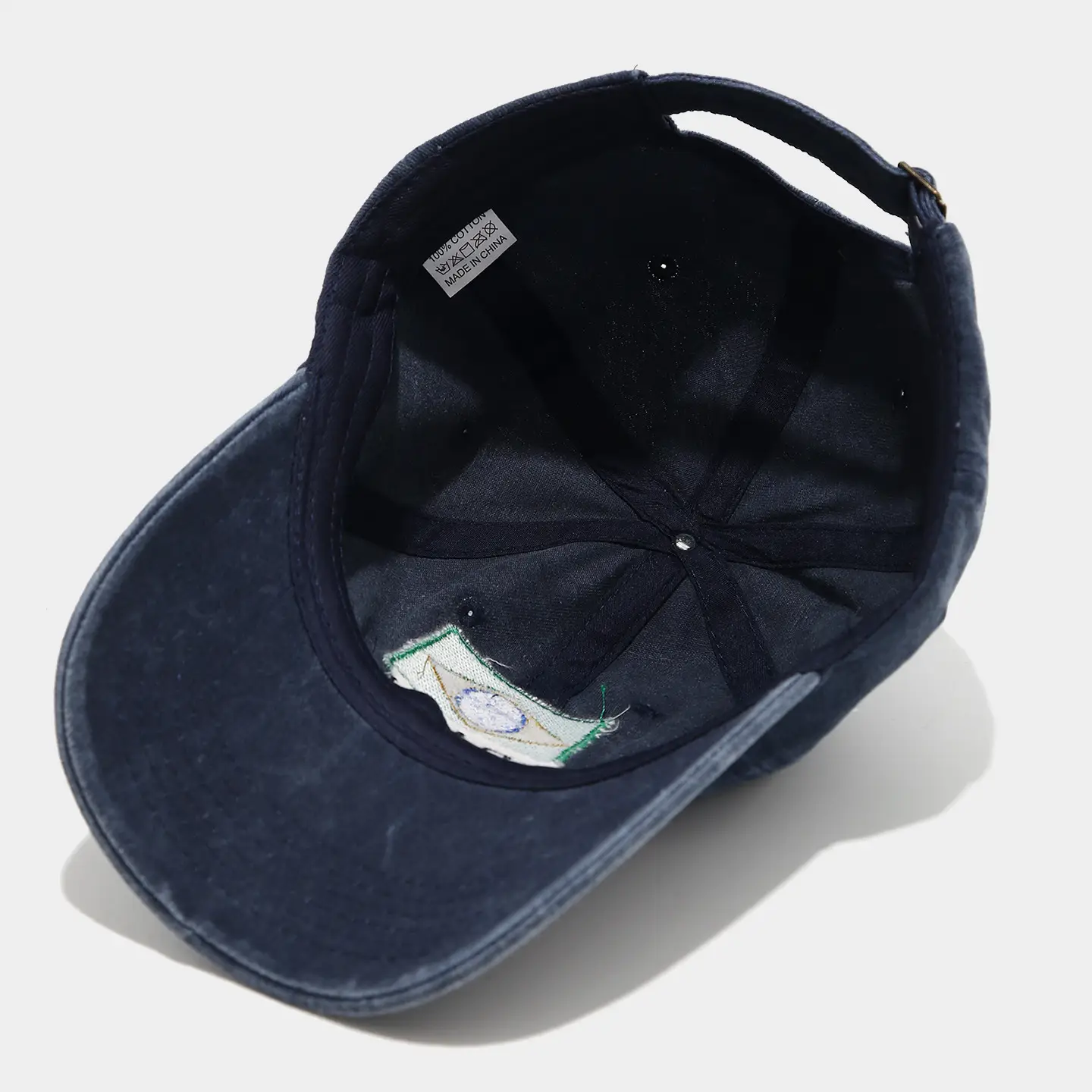 Brazil Flag Embroidered Distressed Cap Men's Washed — feature 11