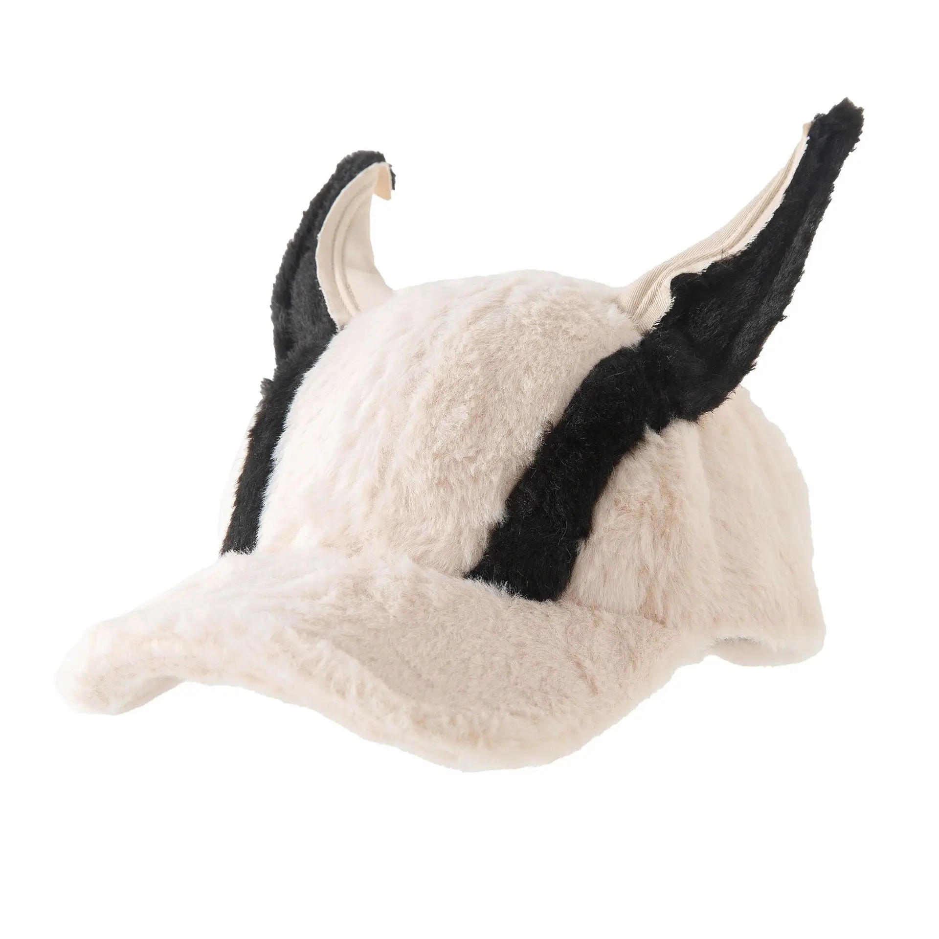 Doberman Plush Dog Ear Hat Black White Winter Warm - Image 2