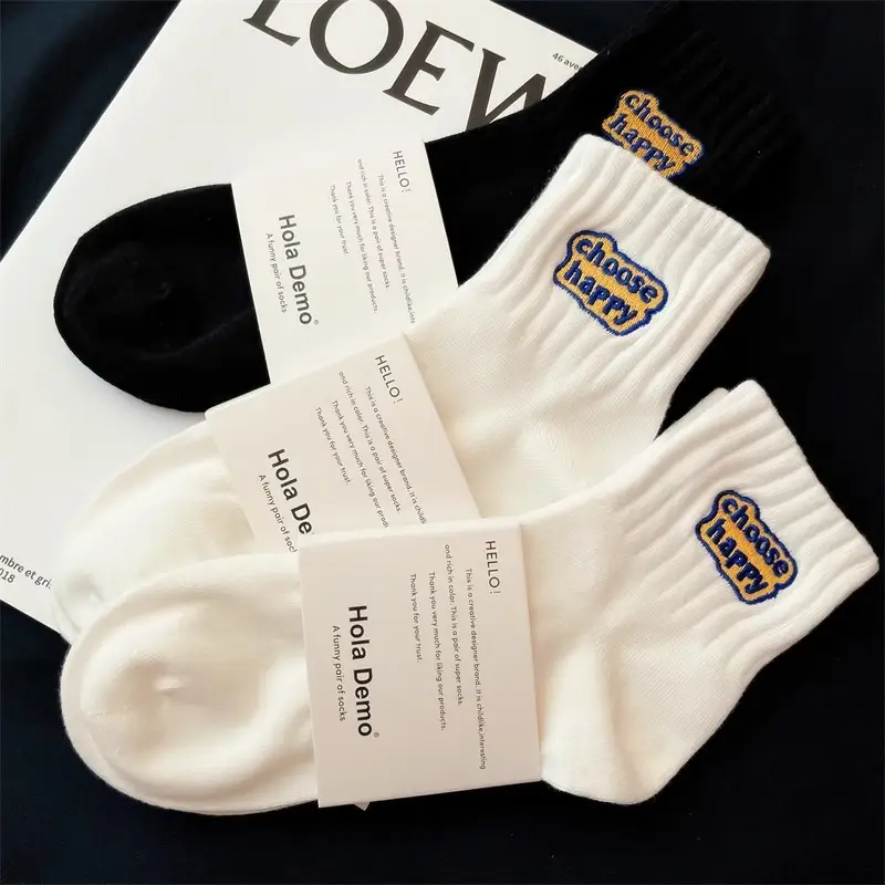 7A Antibacterial Socks for Men and Women, Black and White Mid-Calf Socks for All Seasons, Pure Color Sports Socks, Sweat-Absorbent, Deodorant, Versatile and Trendyy Mid-Calf Socks — feature 11