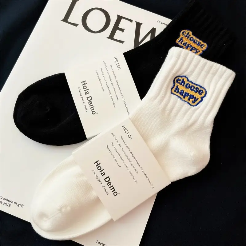 7A Antibacterial Socks for Men and Women, Black and White Mid-Calf Socks for All Seasons, Pure Color Sports Socks, Sweat-Absorbent, Deodorant, Versatile and Trendyy Mid-Calf Socks — feature 13