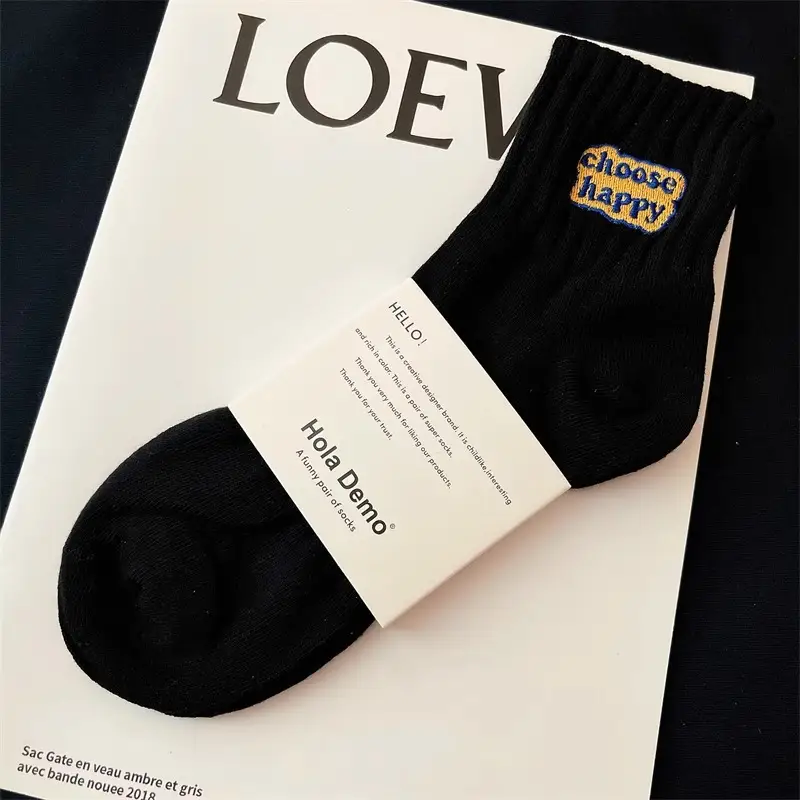 7A Antibacterial Socks for Men and Women, Black and White Mid-Calf Socks for All Seasons, Pure Color Sports Socks, Sweat-Absorbent, Deodorant, Versatile and Trendyy Mid-Calf Socks — feature 22
