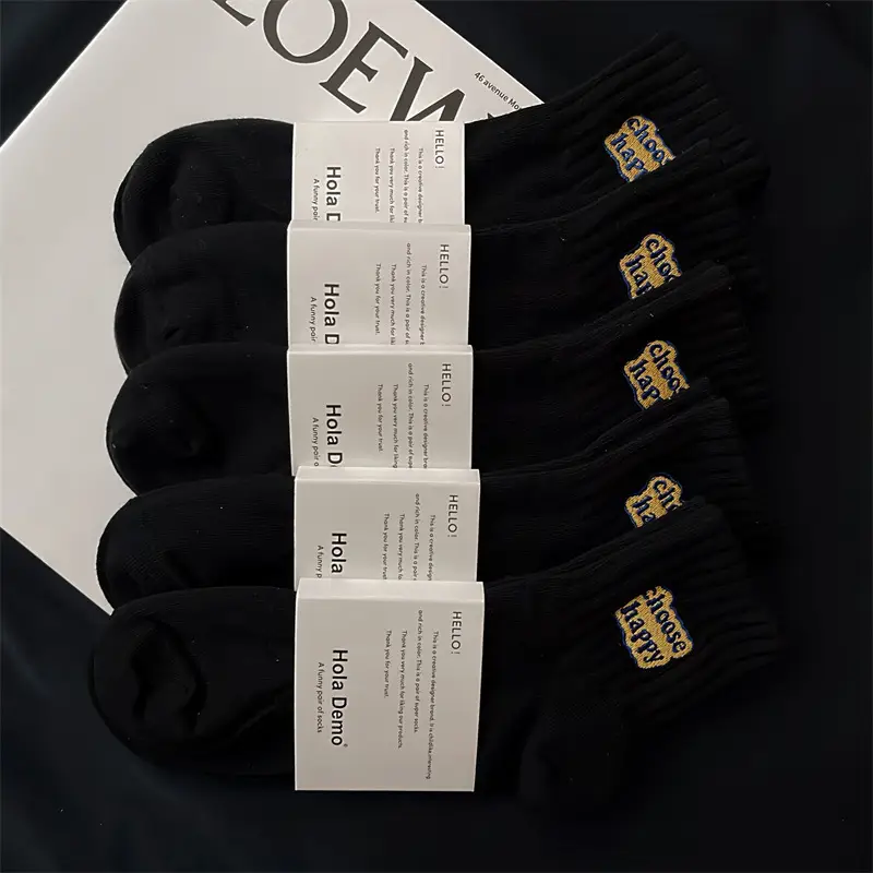 7A Antibacterial Socks for Men and Women, Black and White Mid-Calf Socks for All Seasons, Pure Color Sports Socks, Sweat-Absorbent, Deodorant, Versatile and Trendyy Mid-Calf Socks — feature 9