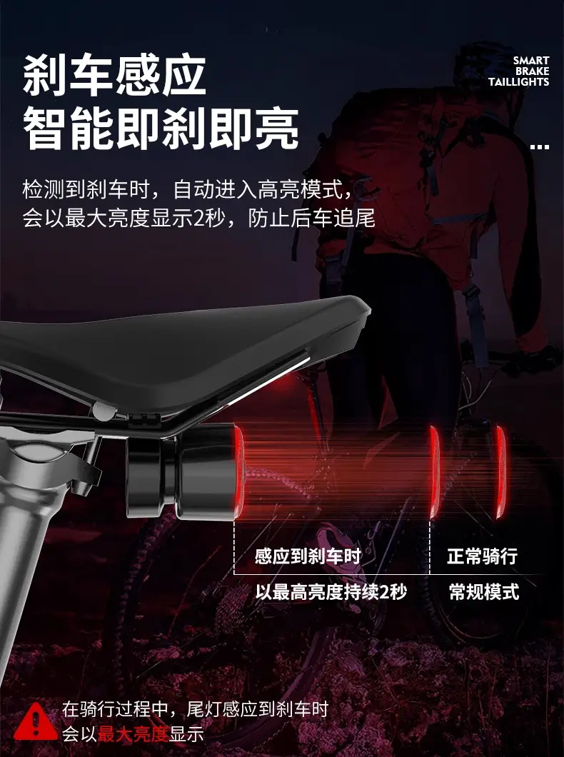 Bicycle Night Riding Light, Ultra-Bright Cycling Equipment Tail Light, Mountain Bike Road Bike Light, Bicycle Night Riding Night Lighting Sports Outdoor — feature 3