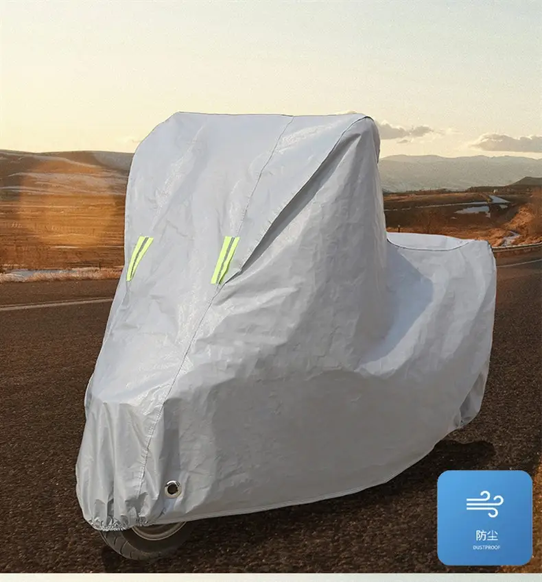 Rainproof Sunproof Motorcycle Cover Universal Blue β feature 12