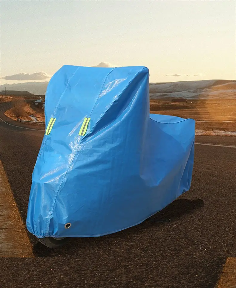 Rainproof Sunproof Motorcycle Cover Universal Blue β feature 16