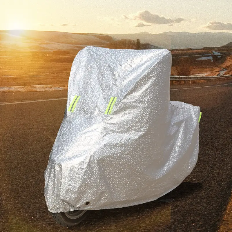 Rainproof Sunproof Motorcycle Cover Universal Blue - Image 3