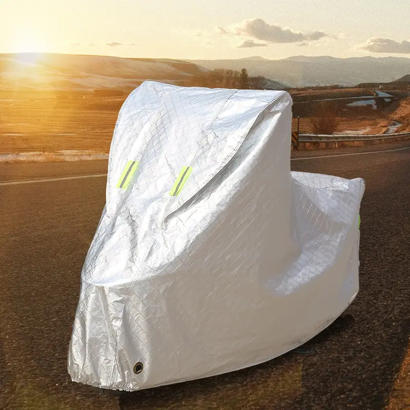 Rainproof Sunproof Motorcycle Cover Universal Blue - Image 5