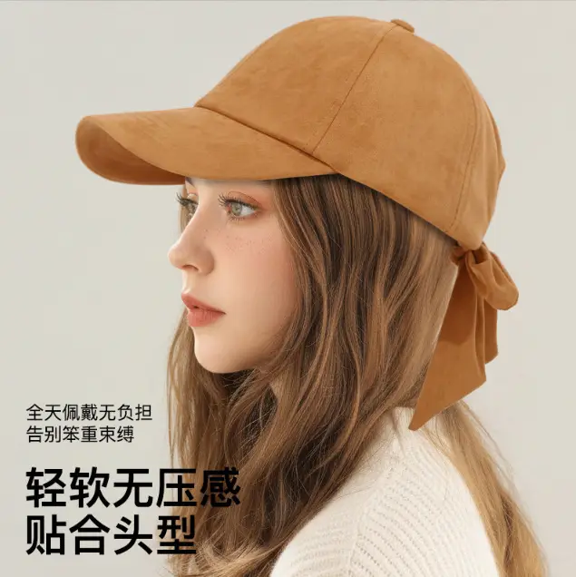 Black Tan Windproof Baseball Cap for Women - Image 3