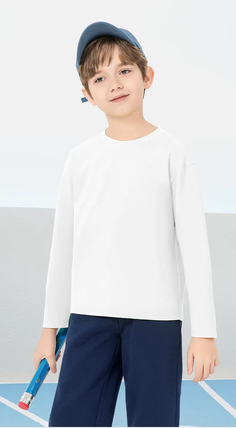 Pure Cotton Long Sleeve T-Shirt White Medium Large — feature 2