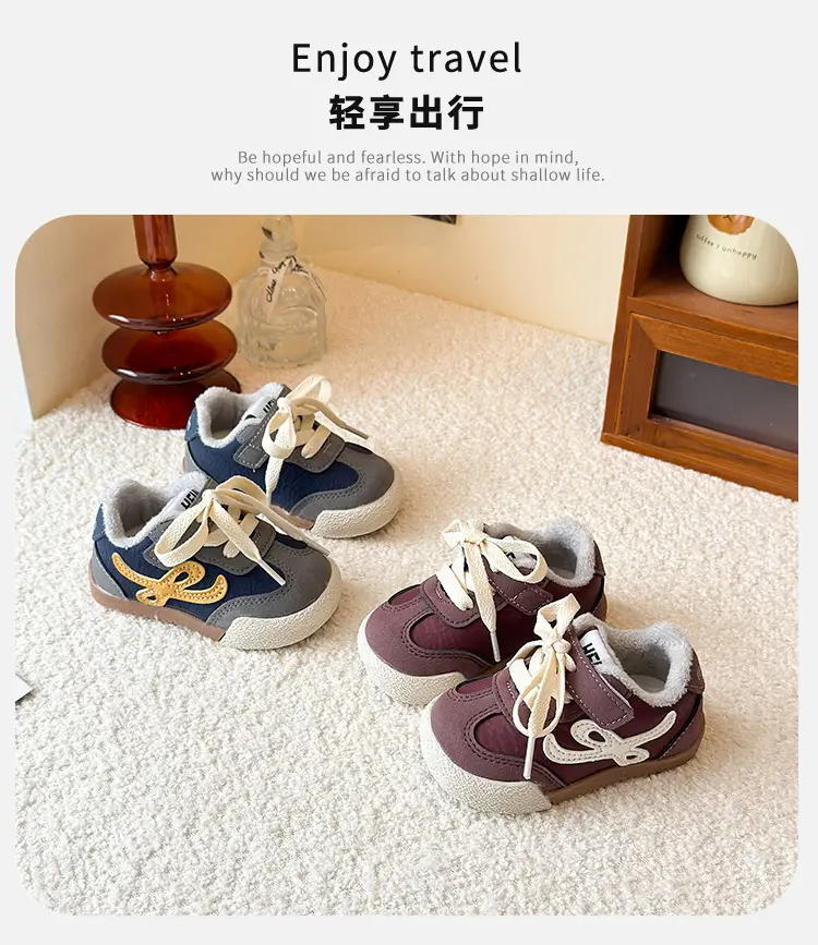Winter New Velvet Moral Training Shoes for Boys and Girls Toddler Shoes 0 to 1-3 Years Old Baby Warm Outer Cotton Shoes — feature 1