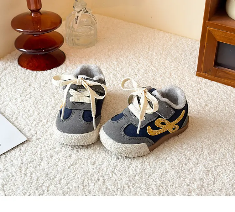 Winter New Velvet Moral Training Shoes for Boys and Girls Toddler Shoes 0 to 1-3 Years Old Baby Warm Outer Cotton Shoes — feature 12