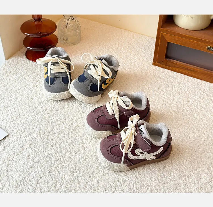 Winter New Velvet Moral Training Shoes for Boys and Girls Toddler Shoes 0 to 1-3 Years Old Baby Warm Outer Cotton Shoes — feature 7