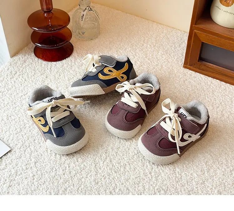 Winter New Velvet Moral Training Shoes for Boys and Girls Toddler Shoes 0 to 1-3 Years Old Baby Warm Outer Cotton Shoes — feature 8
