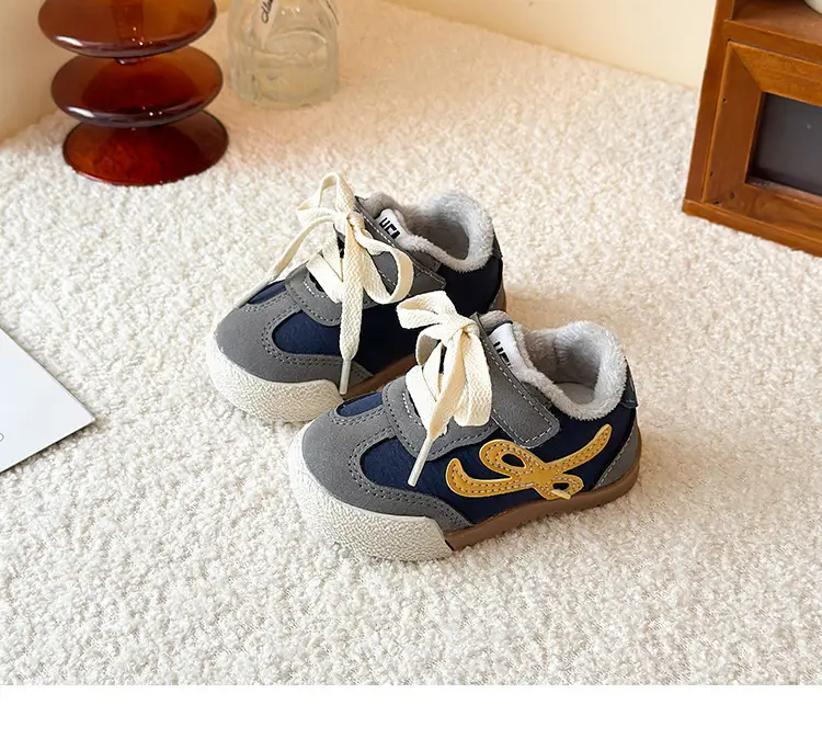 Winter New Velvet Moral Training Shoes for Boys and Girls Toddler Shoes 0 to 1-3 Years Old Baby Warm Outer Cotton Shoes — feature 9