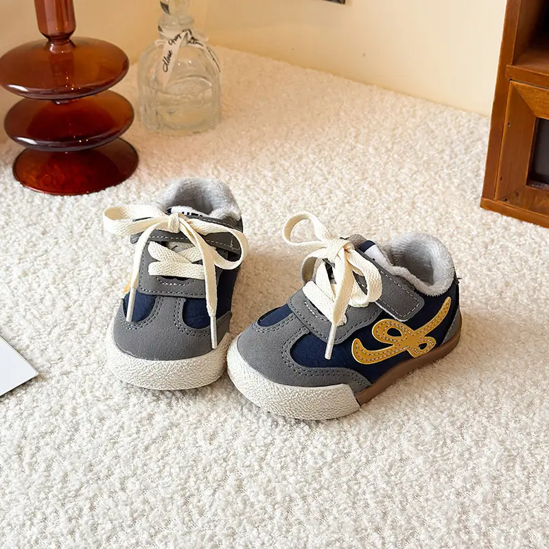 Winter New Velvet Moral Training Shoes for Boys and Girls Toddler Shoes 0 to 1-3 Years Old Baby Warm Outer Cotton Shoes - Image 2