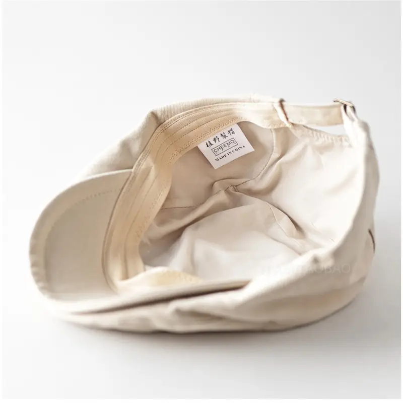Men Adjustable Sun Hat Beige Baseball Cap - Image 8