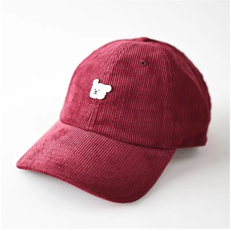 Red Cartoon Paw Button Cap for Kids