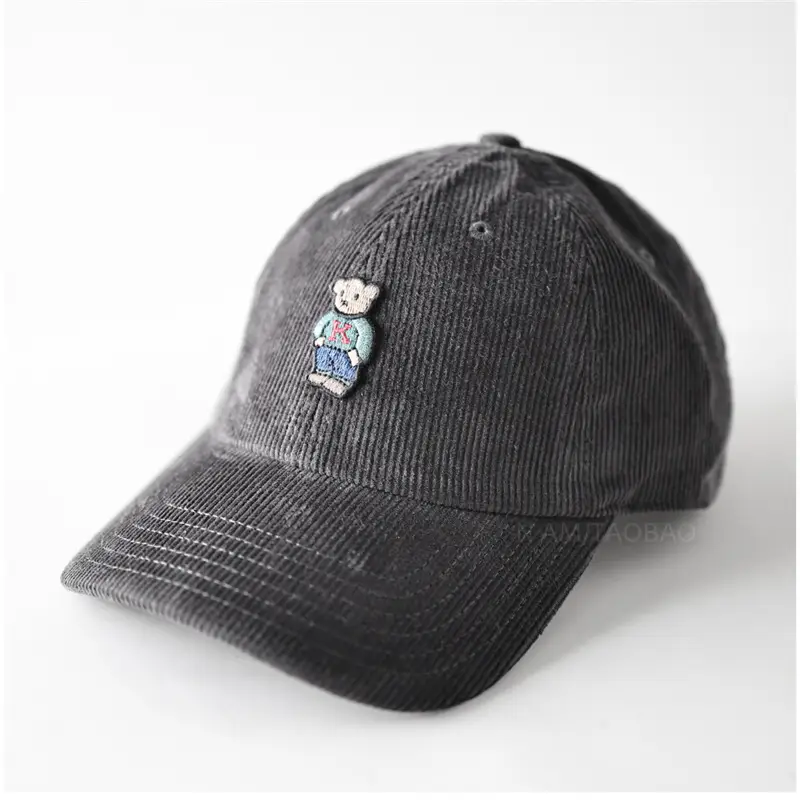Men Maroon Cartoon Bear Cap Baseball Sunshade - Image 11