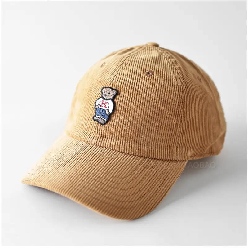 Men Maroon Cartoon Bear Cap Baseball Sunshade - Image 12