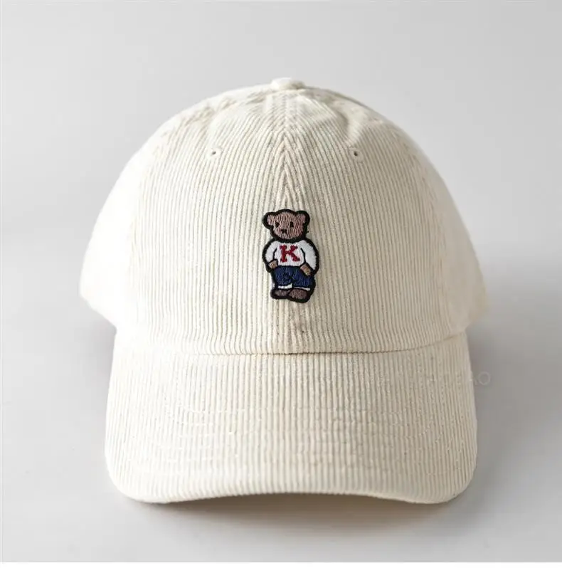Men Maroon Cartoon Bear Cap Baseball Sunshade — feature 12