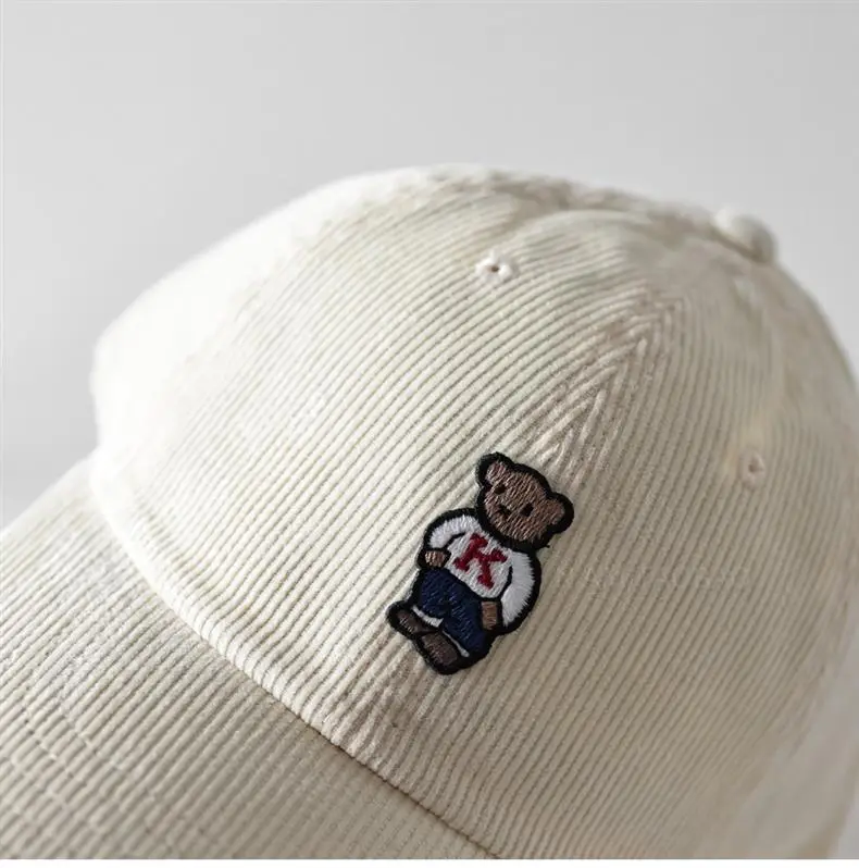 Men Maroon Cartoon Bear Cap Baseball Sunshade — feature 14