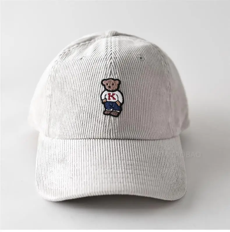 Men Maroon Cartoon Bear Cap Baseball Sunshade — feature 16