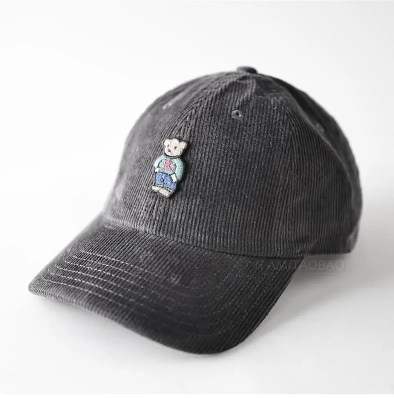 Men Maroon Cartoon Bear Cap Baseball Sunshade — feature 2