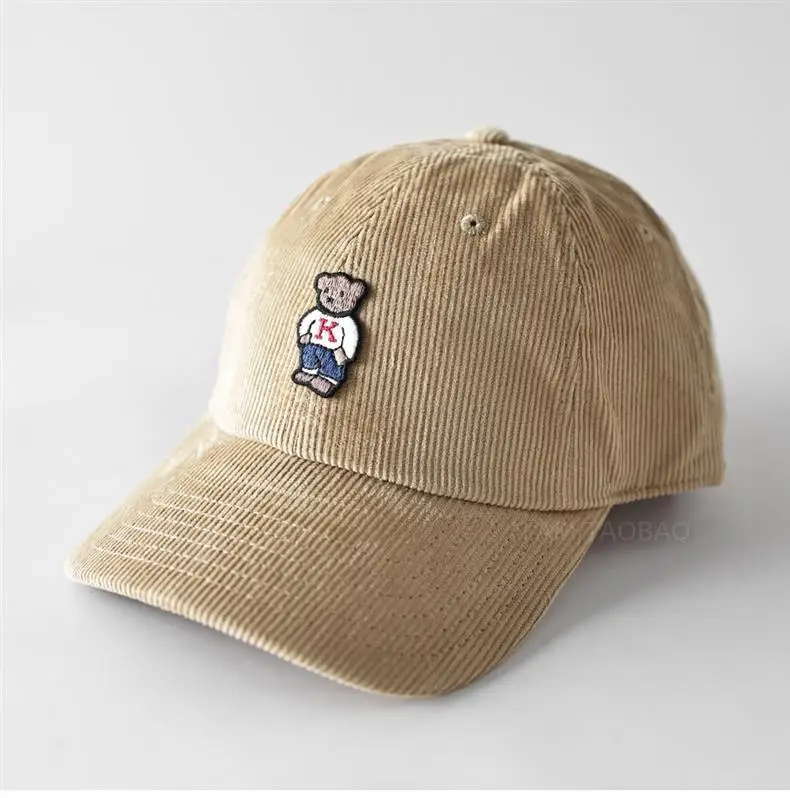 Men Maroon Cartoon Bear Cap Baseball Sunshade — feature 3