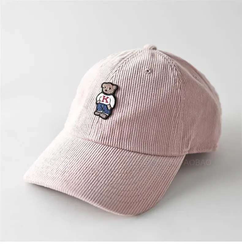 Men Maroon Cartoon Bear Cap Baseball Sunshade — feature 6
