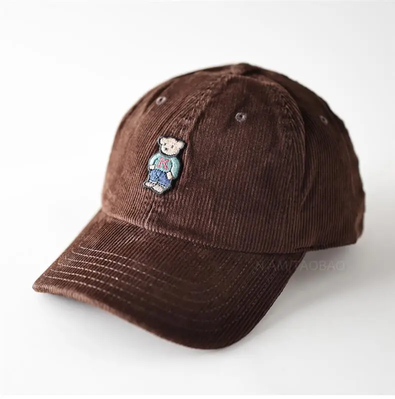 Men Maroon Cartoon Bear Cap Baseball Sunshade — feature 7