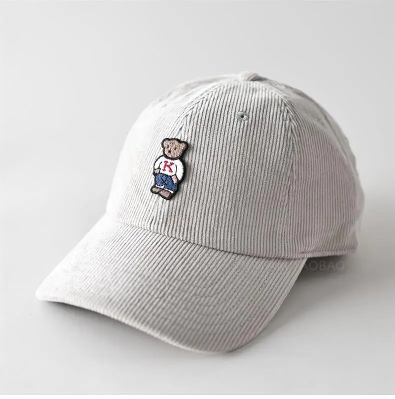 Men Maroon Cartoon Bear Cap Baseball Sunshade — feature 9