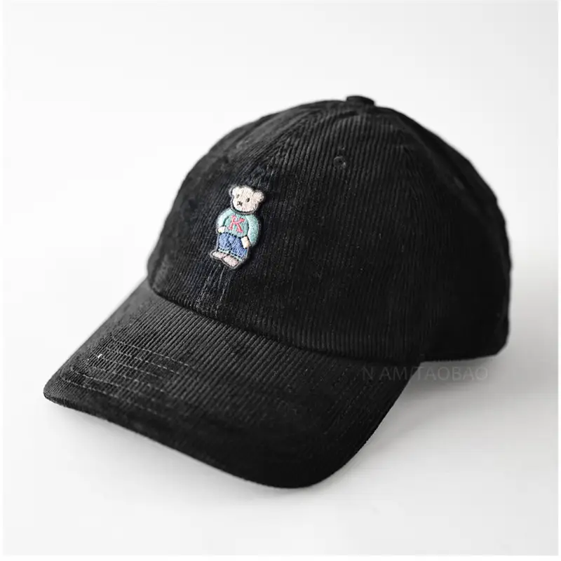 Men Maroon Cartoon Bear Cap Baseball Sunshade - Image 6