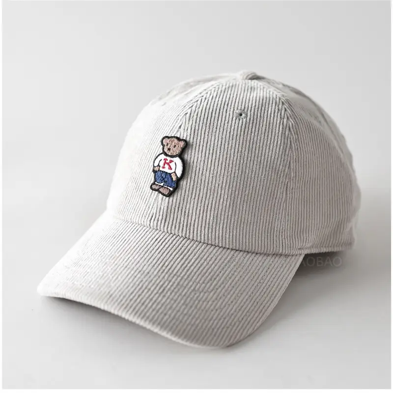 Men Maroon Cartoon Bear Cap Baseball Sunshade - Image 7