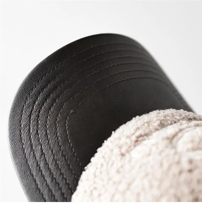 Men's Black Embroidered Sherpa Baseball Cap — feature 13