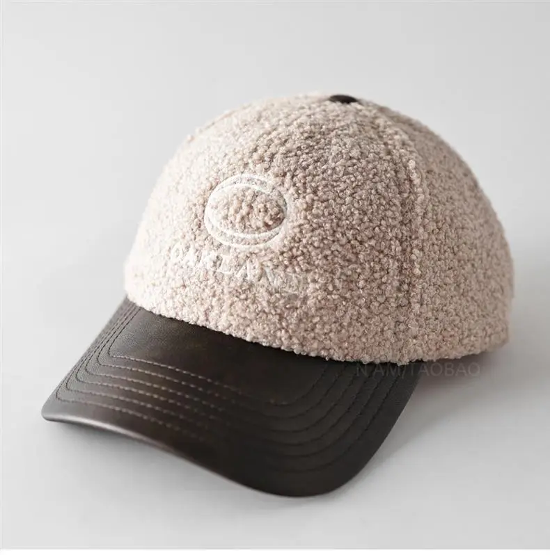Men's Black Embroidered Sherpa Baseball Cap — feature 7