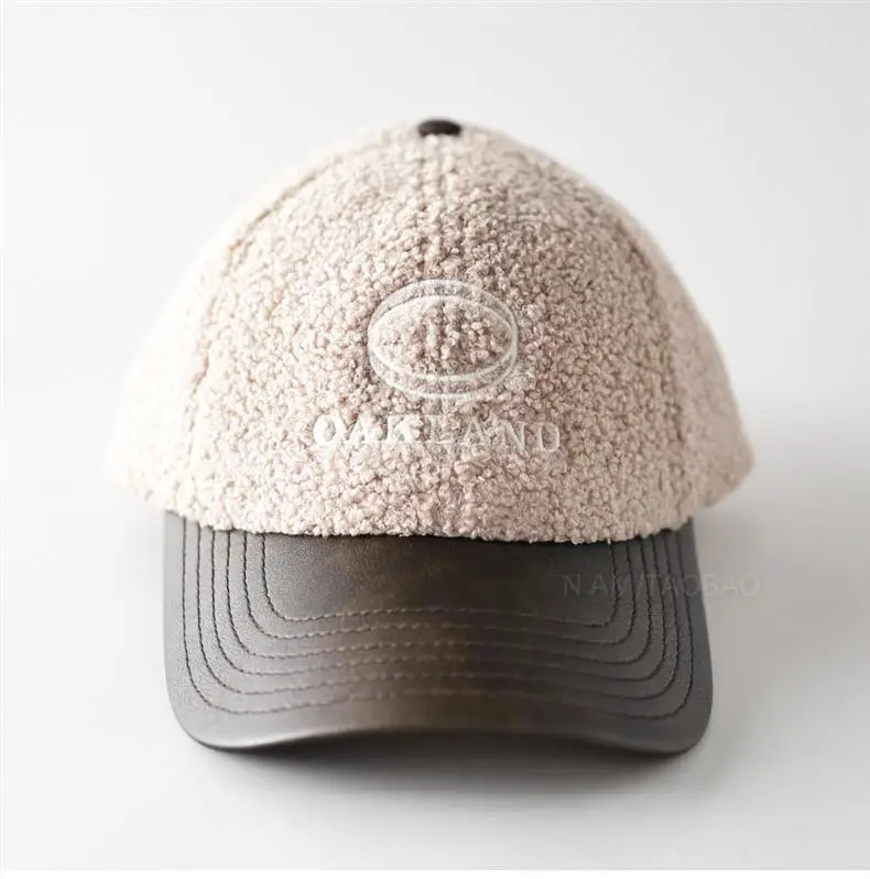 Men's Black Embroidered Sherpa Baseball Cap — feature 8